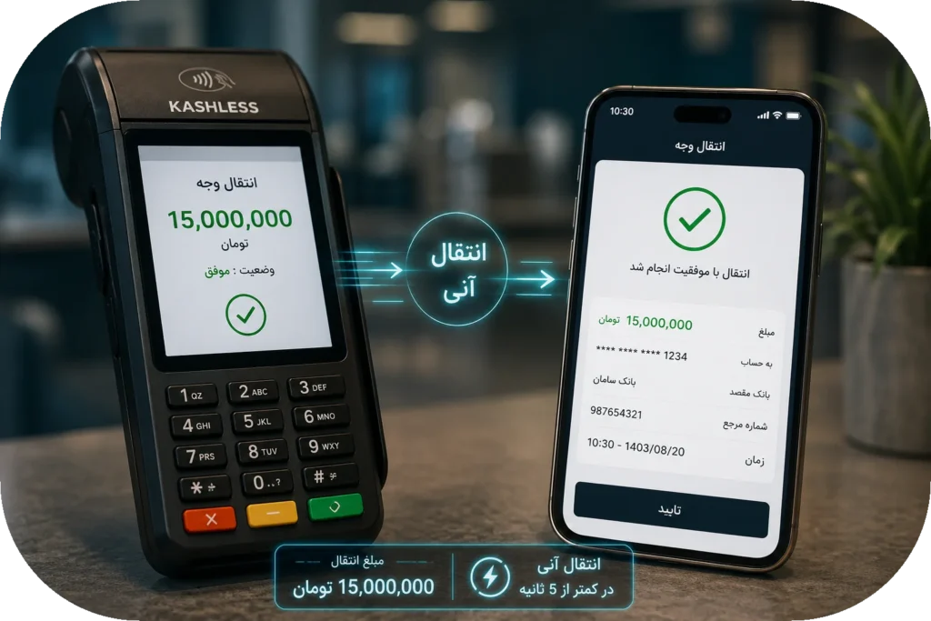 💳 از جابه‌جایی ۱۵ میلیونی تا ۴۰۰ میلیونی؛ انتقال آنی پول با کشلس، کشیر و خدمات VIP