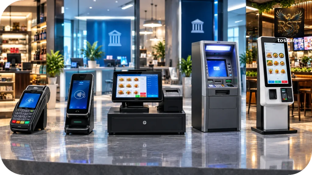 💳 بررسی انواع دستگاههای پرداخت رایج در ایران؛ پوز، کش لس، کشیر، خودپرداز و کیوسک سفارش گیر