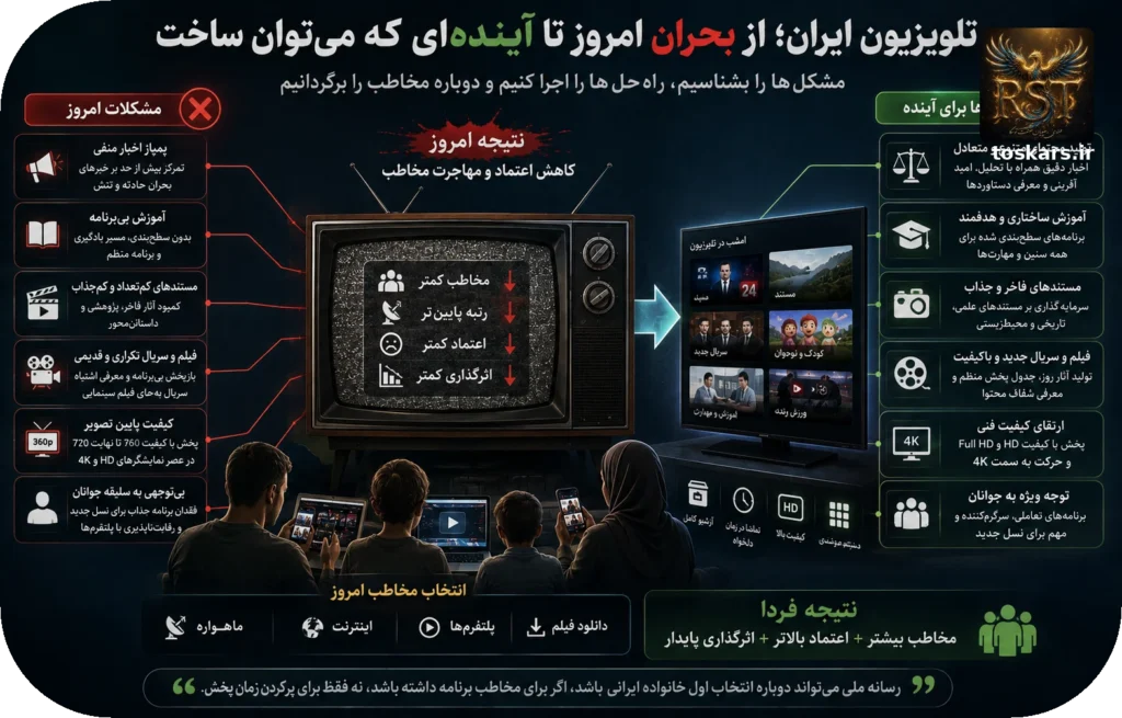 📺 وقتی تلویزیون ایران با اینهمه شبکه قابل دیدن نیست؛ بحران محتوا، کیفیت و اعتماد مخاطب